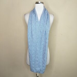 Talbots 100% Cashmere Cable Knit Scarf 70" X  9"